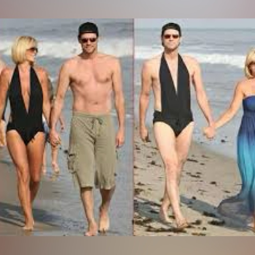 ASOY2K Baddie Jenny McCarthy Sexy 1Piece Deep Plunge Open Back Cinch BootyBikini